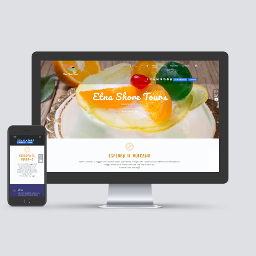 Sito desktop e mobile per Etna Shore Tours